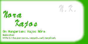 nora kajos business card